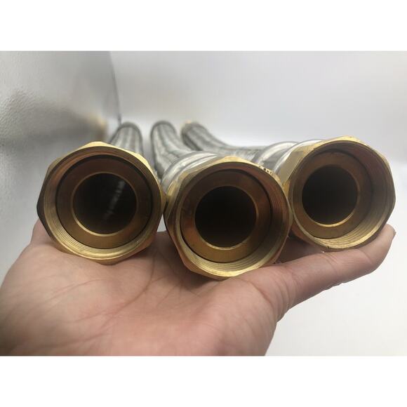 Nex Braided Flexible Hose 1 3/4”x 1” 300psi 248F-19, 24" and 23 1/2 L,LOT OF 3 - Picture 8 of 11